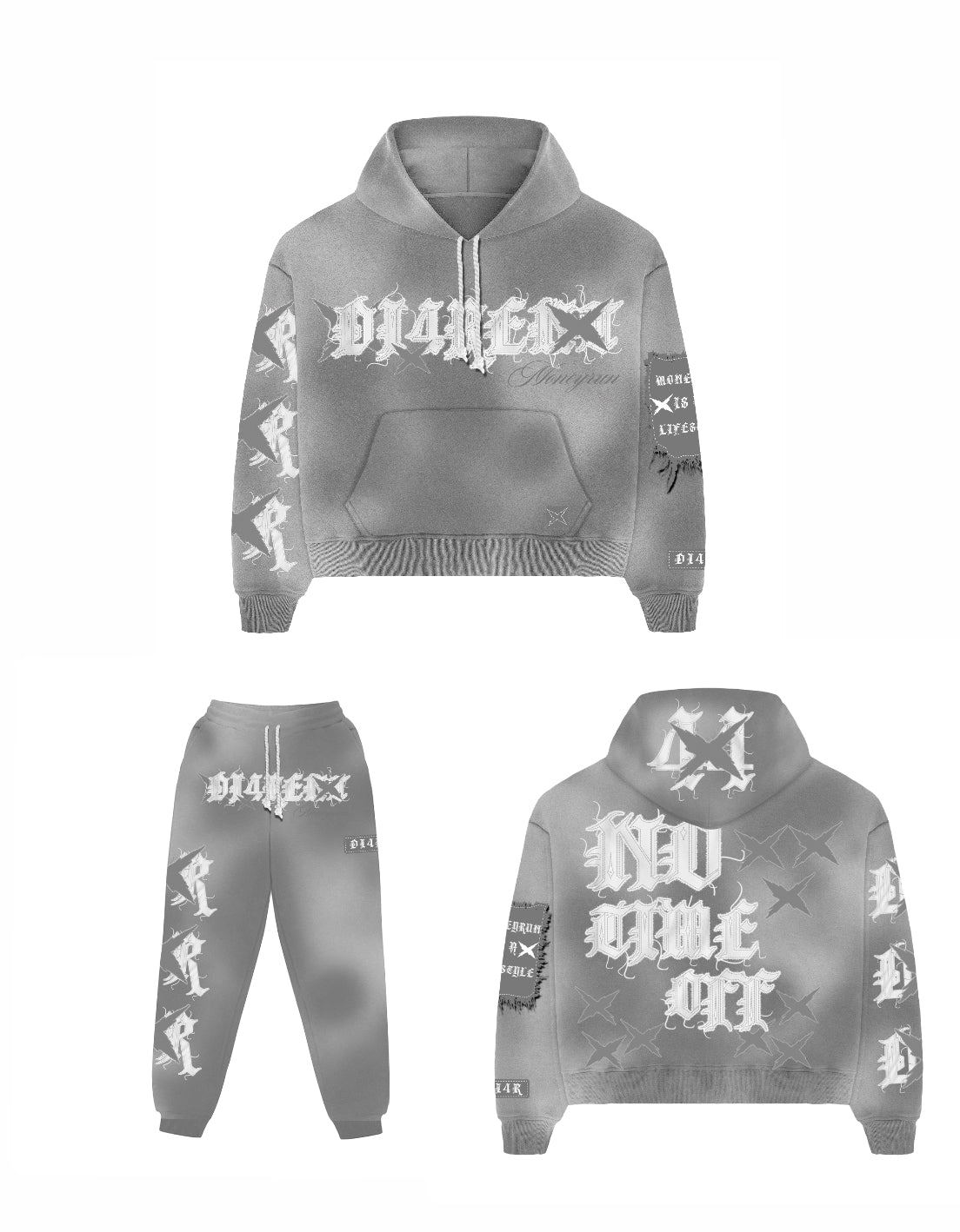 GREY “Di4RENT” SWEATSUIT